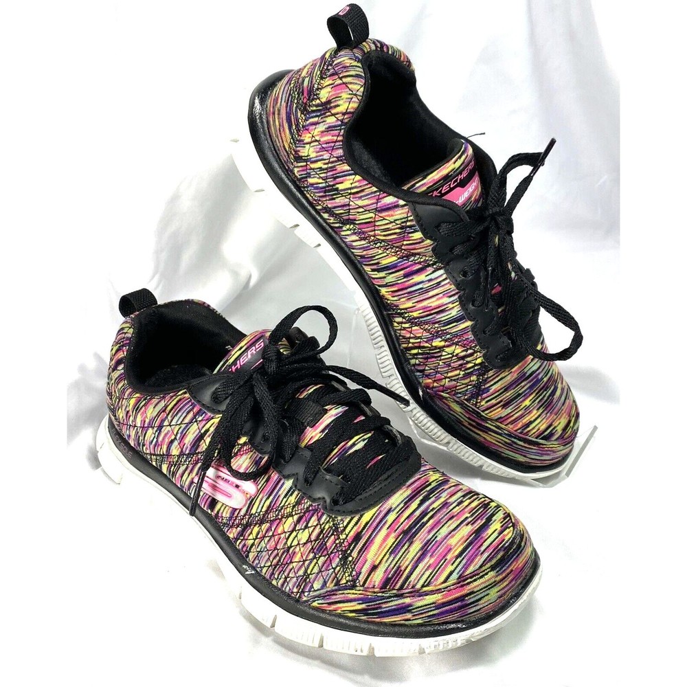 Skechers Women’s Sneakers Size 6 Flex Appeal Lite-Weight Flex Sole Shoes 12453